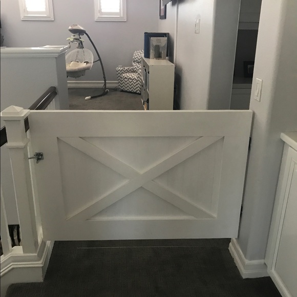 Custom Gate Made To Fit Your Exact Opening. Stained And Sealed with hardware inc - Picture 4 of 9